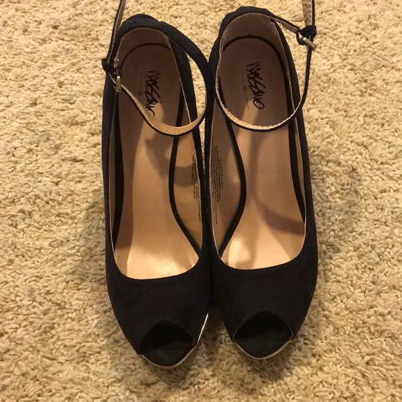 MOSSIMO Size 7.5 Black Sara Style Wedges with box - Picture 7 of 9